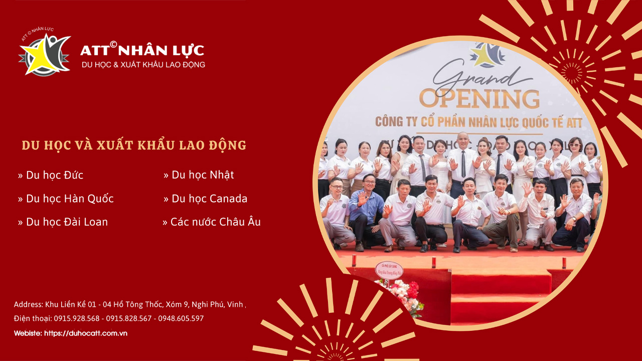 ATT Nhân Lực - Chắp cánh ước mơ du học và xuất khẩu lao động